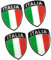 PTDecals 4 PCS 40x50mm Soft Flexible Epoxid Italien Italienische Flagge Emblem Aufkleber Italia Aufkleber für Fahrzeug Auto Auto Motorrad Helm Home Decoration