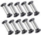Milageto Lot de 10 vis de fixation pour plaque de manche de couteau, rivets à tête plate, rivets à vis pour couteaux pour chapeaux, chaussures, outils de
