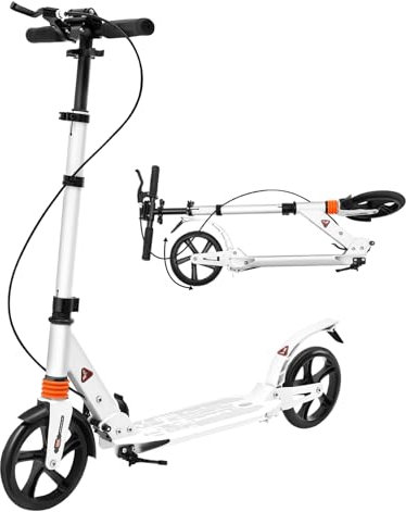 Scooter Erwachsene Roller, Klappbar Höhenverstellbarer Tretroller mit PU-Räder, Cityroller Erwachense für Mädchen Jungen Teenager, bis 100kg