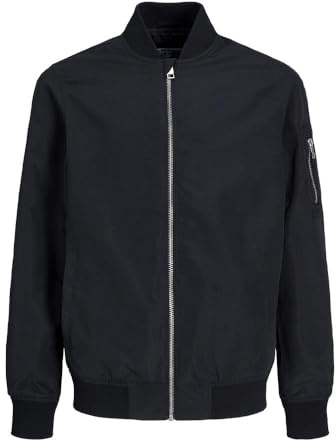 JACK & JONES Bomberjacke für Jungen, Schwarz, Schwarz , 12 Jahre