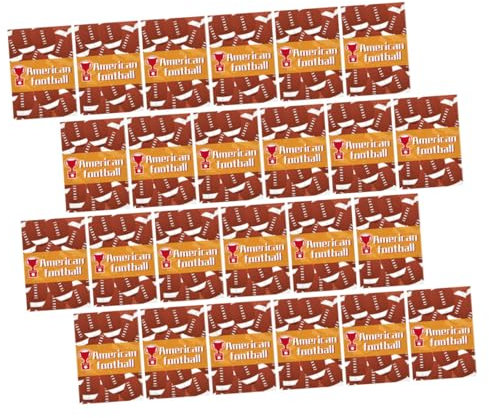 GOOHOCHY 24pcs Wine Bottle Label Sticker Sports Themed Football Party Favor Decorative Decals for Water Bottle