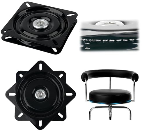 Plato giratorio, placa giratoria de 360 grados, rodamiento de bolas giratorio de metal para muebles de exhibición y muebles, cocina, TV, escritorio, mesa de comedor, 5 pulgadas