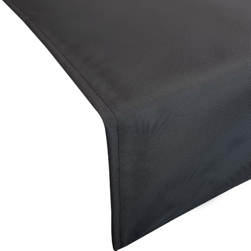 NYVI SunLounge Tischläufer XXL 50x200 cm Schwarz - Outdoor Tischdecke Gartentischdecke mit Lotuseffekt - Wasserabweisend, Robust, Pflegeleicht