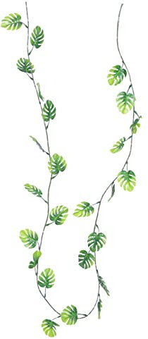 TOPPERFUN Künstliche Monstera Blatt Lichterkette 20 LED Dekorative Weinreben Lichter für Innenräume Batteriebetrieben Flexibel und Spritzwassergeschützt für Hochzeiten und Sommerpartys