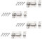 4pcs Sliding Latch Lock (2) Door Bolt Lock with Screws - Heavy Duty Stainless Steel Door Bolt Gate Sliding Latch Lock for Internal Doors, Bedrooms, Bathrooms, Cupboards & Storage Units