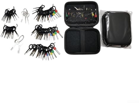 Automotive Terminal Removal Tool Set 60 PCS with O Ring Handles for Safe Connector Contact Pin Extraction and Wire Harness Repair
