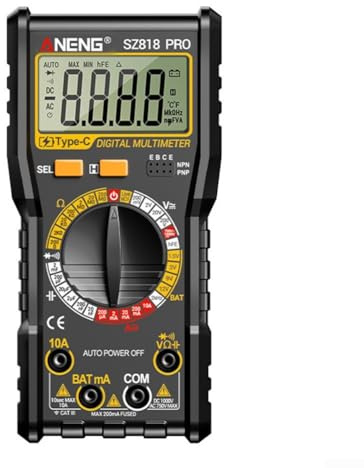 Digitales Multimeter SZ818 PRO für genaue elektrische Messungen, Wechselstrom-, Gleichstrom- und berührungslose Spannungserkennung