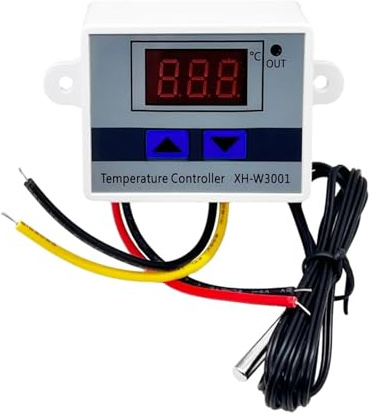 S25HH0 Thermostat numérique W3001 avec micro-ordinateur et contrôle de température, interrupteur, thermomètre, nouveau thermorégulateur 12/24/220 V (AC220V)