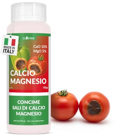 CLOSTER Concime per Orto a Base di Calcio e Magnesio per Pomodori, Peperoni e Zucchine - Favorisce Crescita Vegeto-Radicale, Previene e Cura il Marciume Nero del Pomodoro, Fertilizzante Biologico 750g