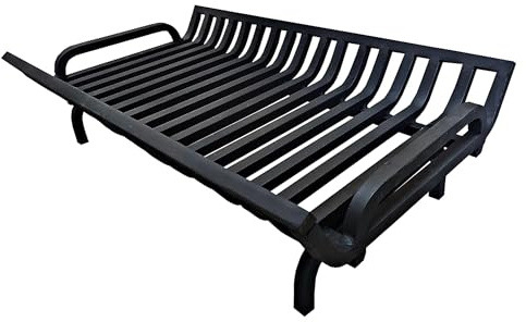 Rejilla de Chimenea de Acero, Negra, Resistente a temperaturas de hasta 900 °C. Disponible en Varios tamaños. (70x30cm)