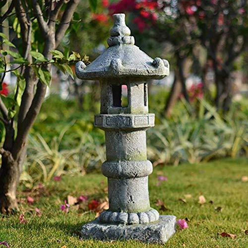 Solarpagode Garten Ornament Japanische Ornamentskulptur Laternendekoration große Innenhoflandschaft, b Höhe 67 cm