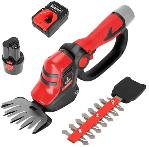 Blue Bird Industries GC 22-10 Akku-Rasentrimmer, 12,6 V, 2,5 Ah, mit Heckenschere und Schere, bürstenloser Motor 120 W, 3 Geschwindigkeiten, Klinge 14 cm, leicht und präzise