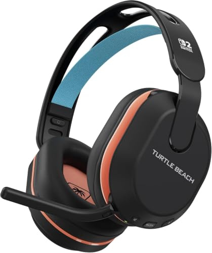 Turtle Beach Stealth 500 kabelloses Gaming-Headset, Nintendo Switch 2 | Schwarz, lizenziert, Bluetooth, 40-mm-Treiber, 40-Std.-Akku, Flip-to-Mute-Mikrofon, Memory Foam, leicht