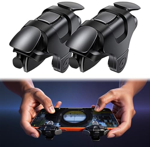 Mobile Game-Controller, Joystick-Trigger für Pubg Call of Duty, ergonomische Gaming-Tasten, Clip-On-Design für iPhone und Android-Handys