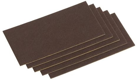 Metafranc Filz-Gleiter 100 x 200 mm - selbstklebend - braun - 5 Stück - Effektiver Schutz Ihrer Möbel & Stühle / Möbelgleiter-Set für empfindliche Böden / Stuhlgleiter / Filz-Zuschnitt / 645426