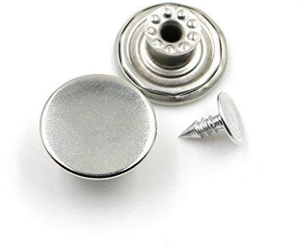 Botón a presión de moda con remache de metal para pantalones vaqueros, para ropa, pantalones, ropa de costura, paquete de 10