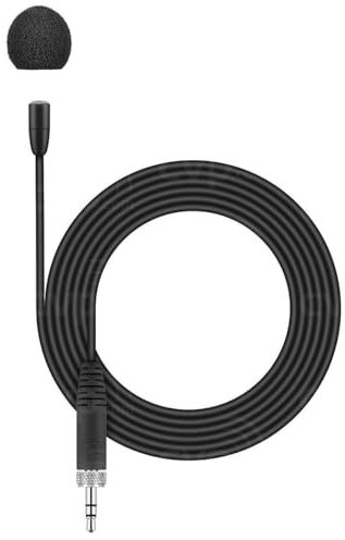 Sennheiser MKE Essential Omni-BLK Lavaliermikrofon (Sehr kleines, professionelles Lavaliermikrofon mit Kugelcharakteristik zur Übertragung von Gesang und Sprache) Schwarz