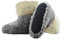 Moro-Design Hausschuhe Hüttenschuhe Lammfell 100% Schafwolle Schaffell Pantoffeln Grau 35-48 (41/42)