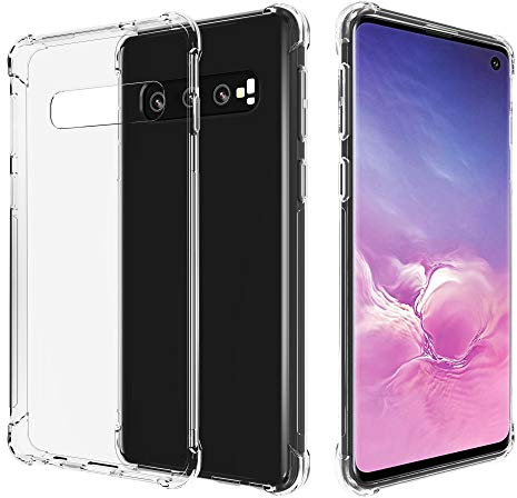 Migeec Cover per Samsung Galaxy S10 - ibrido cristallino Custodia Cuscino d'aria Tecnologia paraurti in gel Custodie telefoniche a protezione completa per Samsung S10