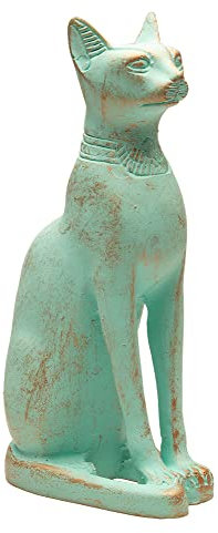 Discoveries Egyptian Imports Patina Bastet Katzenstatue – hergestellt in Ägypten – 12,7 cm hoch