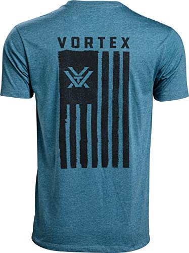 Vortex Optics Men's Salute Short Sleeve T-Shirts (US, Alpha, X-Large, Regular, Regular, Steel Blue Heather)