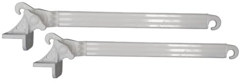 TENDAGGIMANIA Braccetti per Tende da Sole a Caduta Esterne in PVC - Colore Grigio - Misura 50 cm - 1 Coppia di Braccetti Tenda Regolabili Fino a 180° + 4 Viti autoforanti Incluse