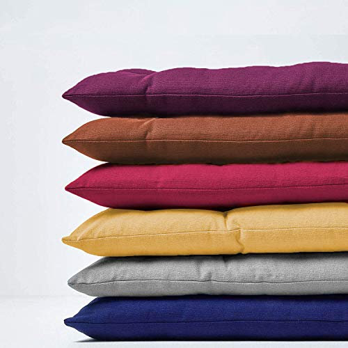 Bankkissen für 2- und 3-Sitzer, dick, 8 cm, rechteckig, Baumwolle, für Liegestuhl, Garten, Außen- und Innenbereich, 110 x 40 cm, Violett