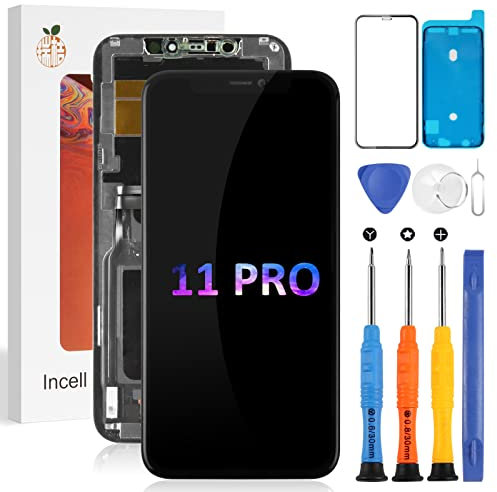 For iPhone 11 Pro Screen Replacement For iPhone 11 Pro LCD Digitizer 11 Pro Display Touch Sensor Assembly Accessories Kits A2215, A2160, A2217 (Incell,Black)
