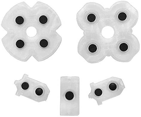 MMOBIEL Juego de almohadillas conductoras de goma y silicona para el mando PlayStation 4 Dualshock 4 JDS030 / 040 Destornillador (+) incl.
