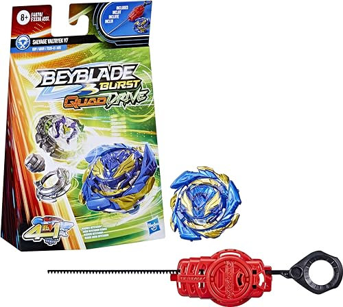 Beyblade Burst Quad Drive – F4070 – Set Kreisel + Launcher – Salvage Valtryek V7