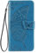 GOKEN Hülle für vivo Y21s / vivo Y21 / vivo Y33s, Schutzhülle Case Cover TPU/PU Leder Flip Brieftasche Handytasche mit Kartenfächer & Standfunktion & Muster, Klapp Handyhülle, Blau