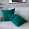 Set di 2 Federe Per Cuscini In Velluto Morbido e Resistente Copricuscini Per Divano Poltrona Soggiorno Arredo Arredamento Casa Design Moderno Elegante Cerniera Invisibile (50 x 50 cm, Verde Scuro)