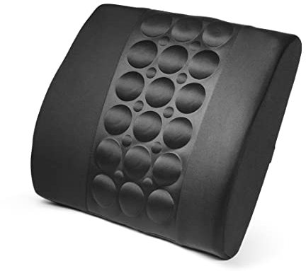 Lifenaxx ergonomisches Rückenkissen für das Auto, Büro, Haus - Stützt Ihren Rücken und korrigiert Fehlhaltungen - Lendenkissen aus Memory Schaum - Lordosenstütze LX-022, Schwarz