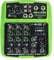 Pronomic Mini4 USB-Mischpult - USB-betriebener 4-Kanal Mixer - 2 Kanäle mit Combobuchsen - Stereo-Eingang - Medienplayer/-recorder mit Bluetooth und USB - Audio-Interface - Grün