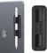 AhaStyle Supporto elastico per Apple Pencil (USB-C) e Apple Pencil (1a/2a generazione), rimovibile, autoadesivo, supporto per iPad, penna e pennino, colore: nero