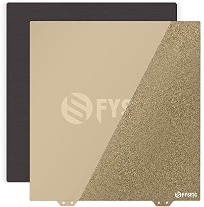 Toaiot Ender 5 Plus 3D-Druckplattform FYSETC JanusBPS pulverbeschichtet + glatte beschichtete PEI-Blattdruckfläche mit starker magnetischer Basis, 3D-Druckoberfläche, 377 x 370 mm