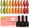 YSUVIN UV Nagellack, 10 Farbe Orange Yellow Green Red Herbst Gel Nagellack Soak-off UV Gel Gellack für Halloween Weihnachten Nagelkunst DIY und Neujahrsgeschenke, 8ML