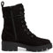 Jana Damen Stiefeletten mit Absatz mit Schnürsenkeln und Reißverschluss Blockabsatz Weite H Mehrweite, Schwarz (Black), 37 EU