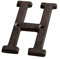 3D Gusseisen Haus Plaque Zahlen 0-9 Buchstaben A-Z Tür Schwarz Wand Dekoration 8cm Metall Zeichen mit Schrauben für Outdoor Adresse Indoor Hotel Schlafsaal Cafe Home Hof Straße Mailbox (H)