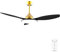Cecotec Ventilador de Techo con Luz EnergySilence 4800 Light GoldBlack. 36 W, Motor DC, Diámetro 48”, Luz LED de 36W, Mando a distancia, Temporizador, 6 Velocidades y 3 Aspas