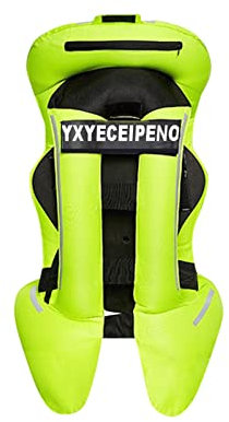 Motorrad Airbag Weste Reflektierende Motorradjacke Reflektierendes Band Auf Brust Und Rücken Leichte Aufblasbare Motorradweste for Motorräder, Fahrräder, Reitausrüstung ( Color : Green , Size : XX-Lar