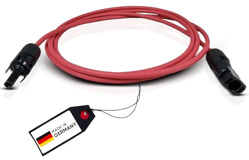 SolX Solarkabel MC4 Verlängerungskabel Solar Modul Wechselrichter Verbindung Kabel rot 4mm² 6mm² (4mm² - 5M)