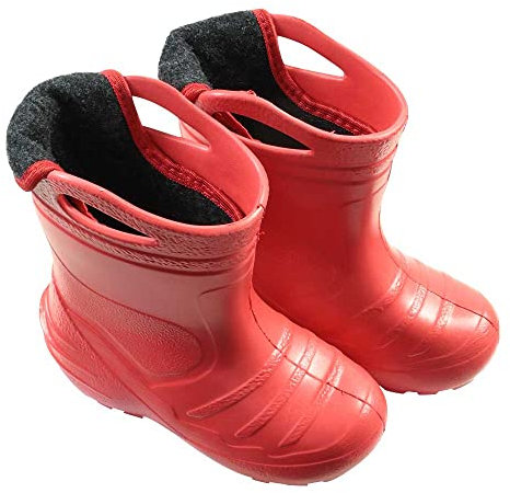 HOBEA-Germany Regenstiefel für Jungs und Mädchen EVA Gummistiefel in verschiedenen Farben (28 EU, rot)