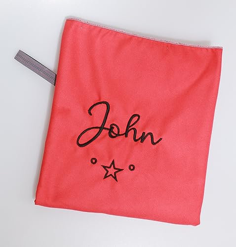 generisch Fitness Microfaser Handtücher mit Namen Bestickt - Strandtuch, Reisehandtuch, Sporthandtuch, Strandtuch (75 x 150 cm, Chilli Red)