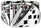 Gualiy Silberringe 925 Herren, Ring Herren Retro 16MM Poker Ring Herrenring Offen