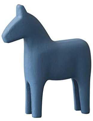 CLISPEED Holzpferd Dekofigur Dalapferd Deko Tierfiguren Statue Pferdchen Skulptur Holzfiguren Ornamente, Passend für Wohnkultur Wohnzimmer Tischdeko Weihnachtsschmuck-Dekoratio