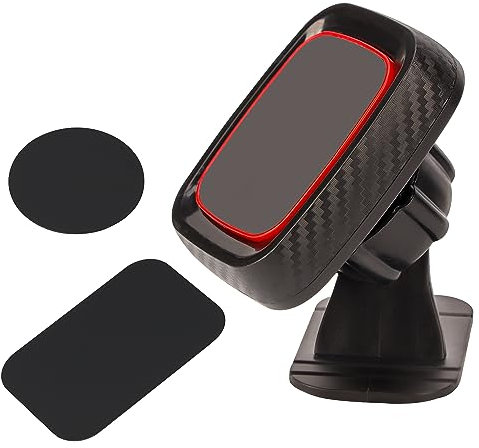 BELLE VOUS Soporte Movil Coche Iman - Soporte Giro 360 Grados Salpicadero con Fuerte Imán para la Mayoría de los Teléfonos Móviles