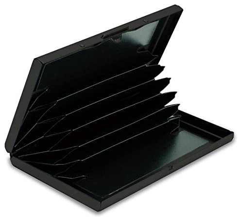 MyGadget Kartenetui Aluminium Geldbörse - RFID & NFC Schutz für 6 EC-Karten | Kreditkarten - Kreditkartenetui Slim Wallet Card Holder für Damen, Herren - Schwarz