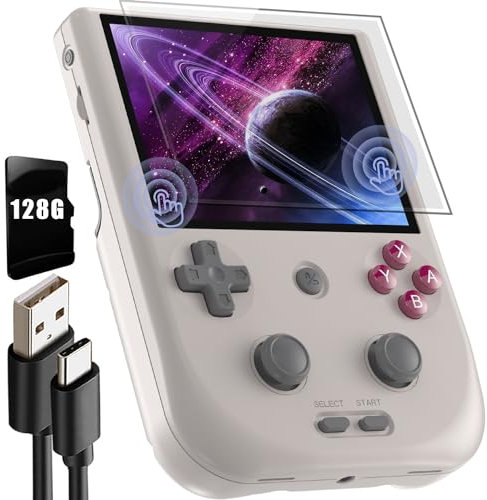 RG405V Retro Handheld Game, Android 12 Built-in 128G TF Card 3172 Games,4 inch IPS Touch Screen with Game Front-end,RG405V Supports 5G WiFi Bluetooth 5.0 (ANBERNIC-RG405V-Grey)