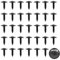 100 Stück M5X16mm Blechschrauben Schwarz, Manganstahl Flachkopfschrauben Holz, Selbstschneidende Blechschrauben Flachkopf, Schrauben Schwarz für Auto Schutzbleche Radbögen Gitter